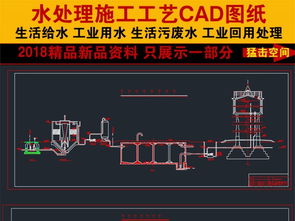 某净水厂平面图及高程cad图平面设计图下载 图片0.16mb 水利水电cad图纸大全 其他
